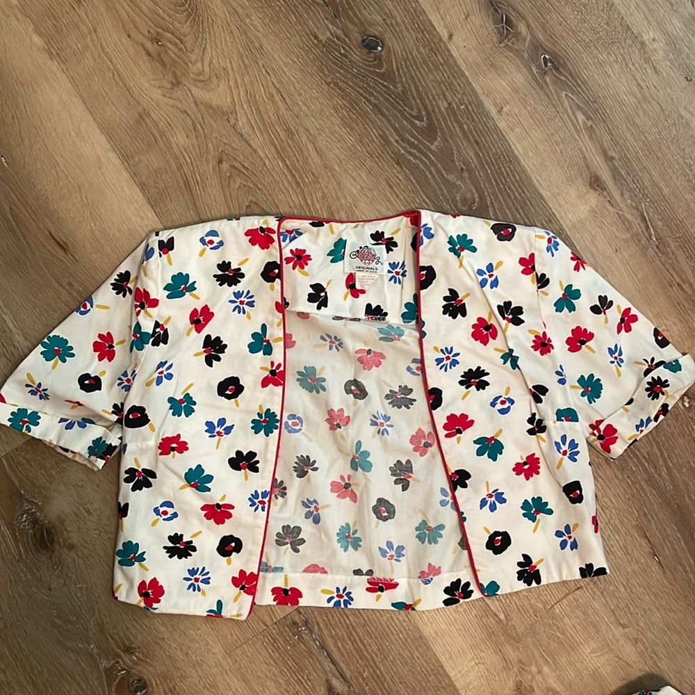 SOLD 90’s VTG Lanz Originals scoop Back dress matching crop jacket S M - Picture 12 of 13